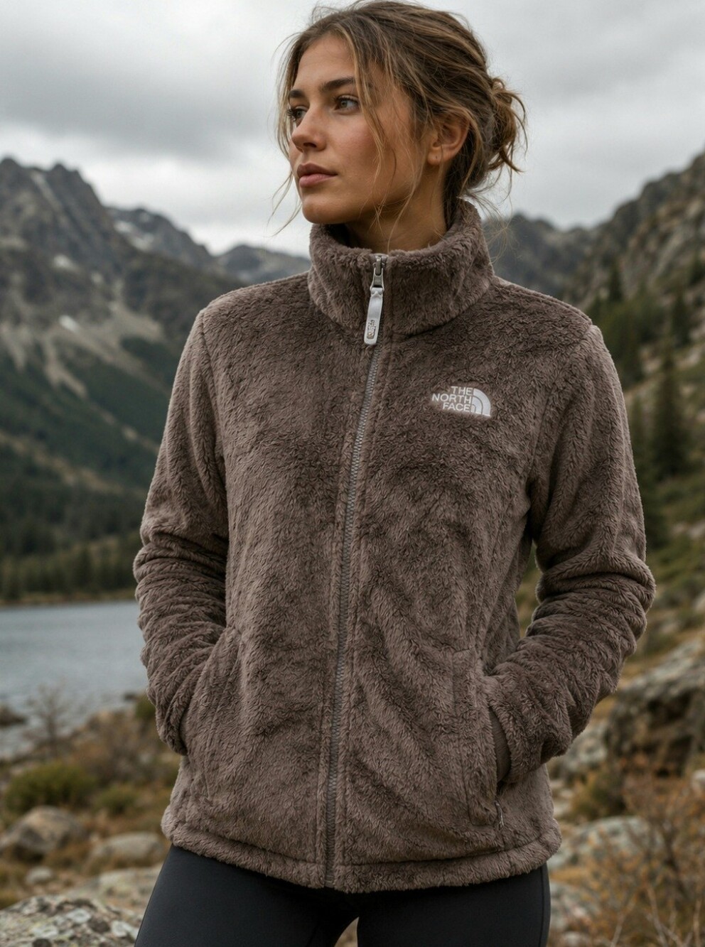 The North Face Osito Fleece Jacket in Mocha Brown Womens Size XS